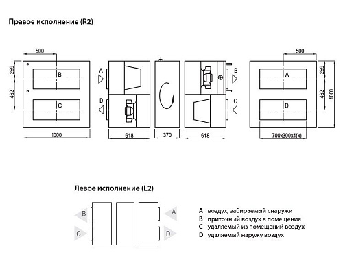 Приточно-вытяжная установка Komfovent Verso R 2500-H-E Приточно-вытяжная установка Komfovent Verso R 2500-H-E